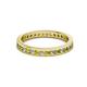 2 - Celina 2.00 mm Round Yellow Diamond and White Lab Grown Diamond Eternity Band 