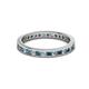 2 - Celina 2.00 mm Round Blue Diamond and White Lab Grown Diamond Eternity Band 