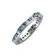 3 - Celina 2.00 mm Round Blue Diamond and White Lab Grown Diamond Eternity Band 