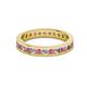 2 - Celina 2.40 mm Round Rhodolite Garnet and Lab Grown Diamond Eternity Band 