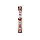 5 - Celina 2.40 mm Round Rhodolite Garnet and Lab Grown Diamond Eternity Band 