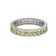 2 - Celina 2.70 mm Round Yellow Sapphire and Lab Grown Diamond Eternity Band 