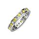 3 - Celina 2.70 mm Round Yellow Sapphire and Lab Grown Diamond Eternity Band 