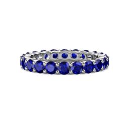 Joyce Blue Sapphire Eternity Band Blue Sapphire Common Prong Womens Eternity Ring Stackable ctw K White Gold