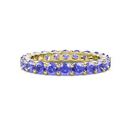 Joyce Tanzanite Eternity Band Tanzanite Common Prong Womens Eternity Ring Stackable ctw K Yellow Gold