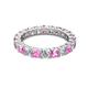 2 - Joyce 4.00 mm Pink Sapphire and Diamond Eternity Band 