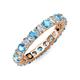 3 - Joyce 4.00 mm Blue Topaz and Diamond Eternity Band 