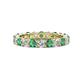 1 - Joyce 4.00 mm Emerald and Diamond Eternity Band 