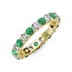 3 - Joyce 4.00 mm Emerald and Diamond Eternity Band 