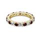 2 - Joyce 4.00 mm Red Garnet and Diamond Eternity Band 