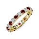 3 - Joyce 4.00 mm Red Garnet and Diamond Eternity Band 