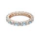 2 - Joyce 4.00 mm Aquamarine and Diamond Eternity Band 