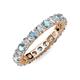 3 - Joyce 4.00 mm Aquamarine and Diamond Eternity Band 