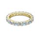 2 - Joyce 4.00 mm Aquamarine and Lab Grown Diamond Eternity Band 