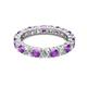 2 - Joyce 4.00 mm Amethyst and Lab Grown Diamond Eternity Band 