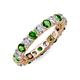 3 - Joyce 4.00 mm Green Garnet and Lab Grown Diamond Eternity Band 