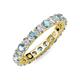 3 - Joyce 4.00 mm Aquamarine and Lab Grown Diamond Eternity Band 