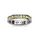 2 - Livia 2.70 mm Yellow and White Lab Grown Diamond Eternity Band 