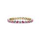 1 - Valerie 2.40 mm Pink Sapphire and Lab Grown Diamond Eternity Band 