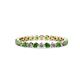 1 - Valerie 2.40 mm Green Garnet and Lab Grown Diamond Eternity Band 