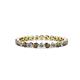 1 - Valerie 2.40 mm Smoky Quartz and Lab Grown Diamond Eternity Band 