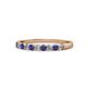 1 - Clara 2.40 mm Blue Sapphire and Lab Grown Diamond 10 Stone Wedding Band 