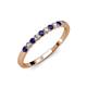 2 - Clara 2.40 mm Blue Sapphire and Lab Grown Diamond 10 Stone Wedding Band 