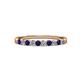 3 - Clara 2.40 mm Blue Sapphire and Lab Grown Diamond 10 Stone Wedding Band 