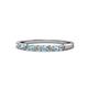 1 - Clara 2.40 mm Aquamarine and Lab Grown Diamond 10 Stone Wedding Band 