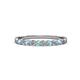 3 - Clara 2.40 mm Aquamarine and Lab Grown Diamond 10 Stone Wedding Band 