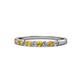 1 - Clara 2.40 mm Citrine and Lab Grown Diamond 10 Stone Wedding Band 