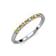 2 - Clara 2.40 mm Citrine and Lab Grown Diamond 10 Stone Wedding Band 