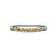 3 - Clara 2.40 mm Citrine and Lab Grown Diamond 10 Stone Wedding Band 