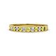 1 - Kathiryn 2.30 mm Yellow Sapphire and Lab Grown Diamond 11 Stone Wedding Band 