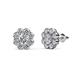 1 - Fleur 2.40 ctw Lab Grown Diamond Floral Halo Stud Earrings 