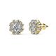 1 - Fleur 2.40 ctw Lab Grown Diamond Floral Halo Stud Earrings 