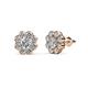 1 - Fleur 2.40 ctw Lab Grown Diamond Floral Halo Stud Earrings 