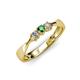 2 - Rylai Emerald and Lab Grown Diamond Three Stone Engagement Ring 