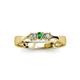 3 - Rylai Emerald and Lab Grown Diamond Three Stone Engagement Ring 