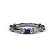 1 - Twyla Lab Grown Diamond and Blue Sapphire Three Stone Ring 