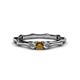 1 - Twyla Lab Grown Diamond and Citrine Three Stone Ring 