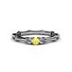1 - Twyla Lab Grown Diamond and Yellow Sapphire Three Stone Ring 