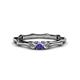 1 - Twyla Lab Grown Diamond and Iolite Three Stone Ring 