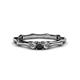 1 - Twyla Black and White Lab Grown Diamond Three Stone Ring 