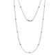 1 - Asta (11 Stn/2mm) Petite Pink Sapphire and Lab Grown Diamond on Cable Necklace 