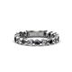 1 - Ashlyn 2.30 mm Black Diamond and Lab Grown Diamond 3/4 Eternity Band 