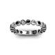 2 - Ashlyn 2.30 mm Black Diamond and Lab Grown Diamond 3/4 Eternity Band 