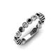 3 - Ashlyn 2.30 mm Black Diamond and Lab Grown Diamond 3/4 Eternity Band 