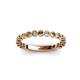 2 - Ashlyn 1.80 mm Citrine and Lab Grown Diamond 3/4 Eternity Band 