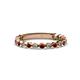 1 - Ashlyn 1.80 mm Red Garnet and Lab Grown Diamond 3/4 Eternity Band 